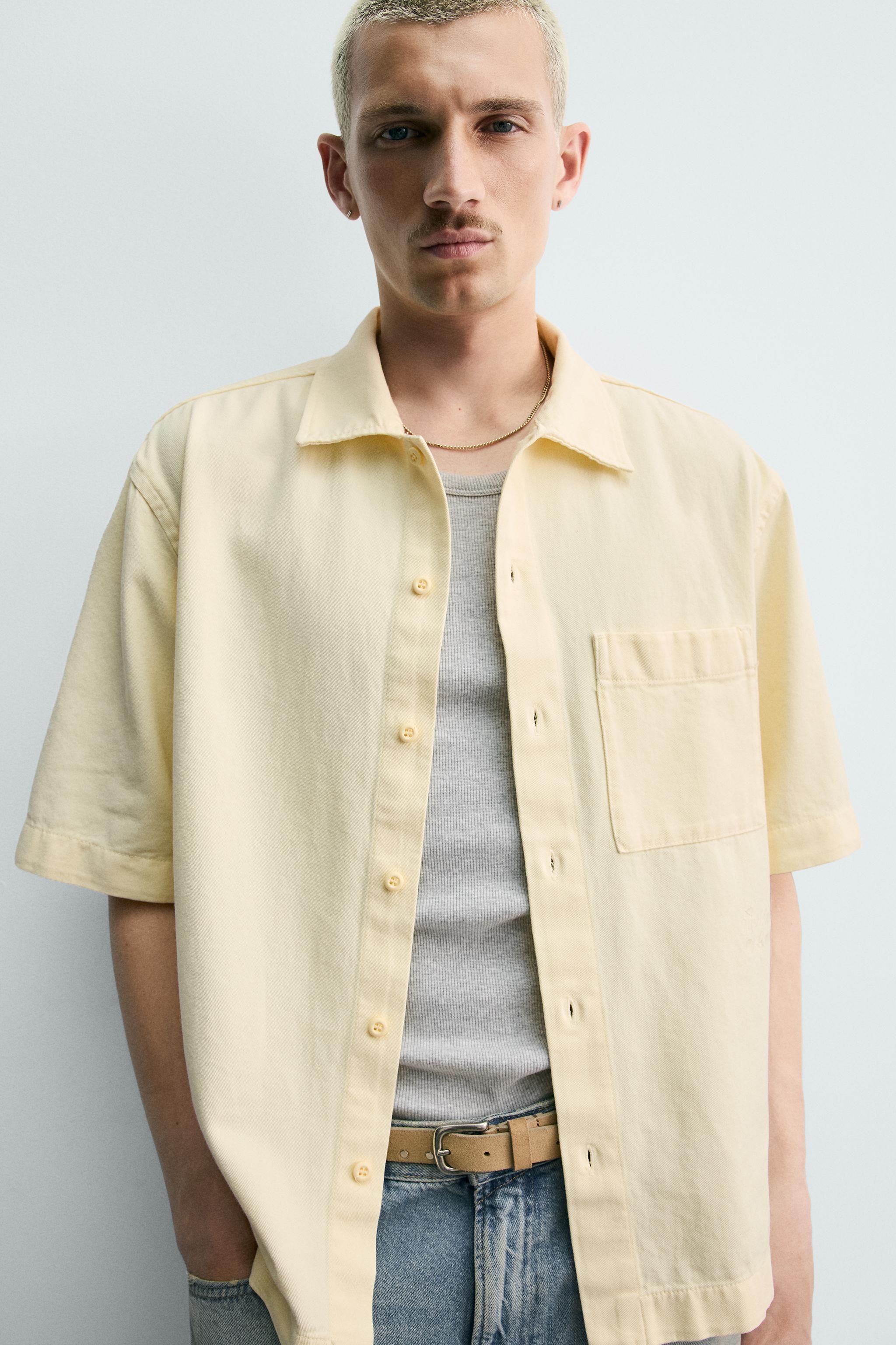 EMBROIDERED TEXTURED OVERSHIRT